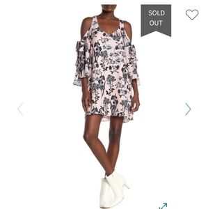 NWT Parker cold shoulder mini shift dress M